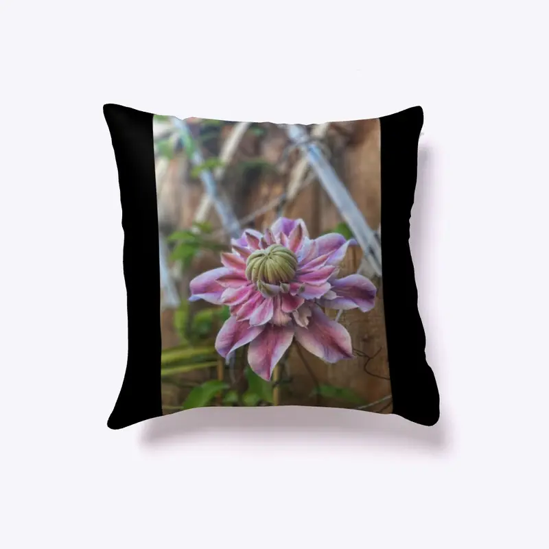Clematis Flower Pillow